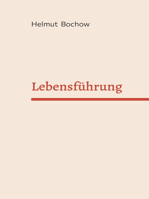 Title details for Lebensführung by Helmut Johannes Christof Bochow - Wait list